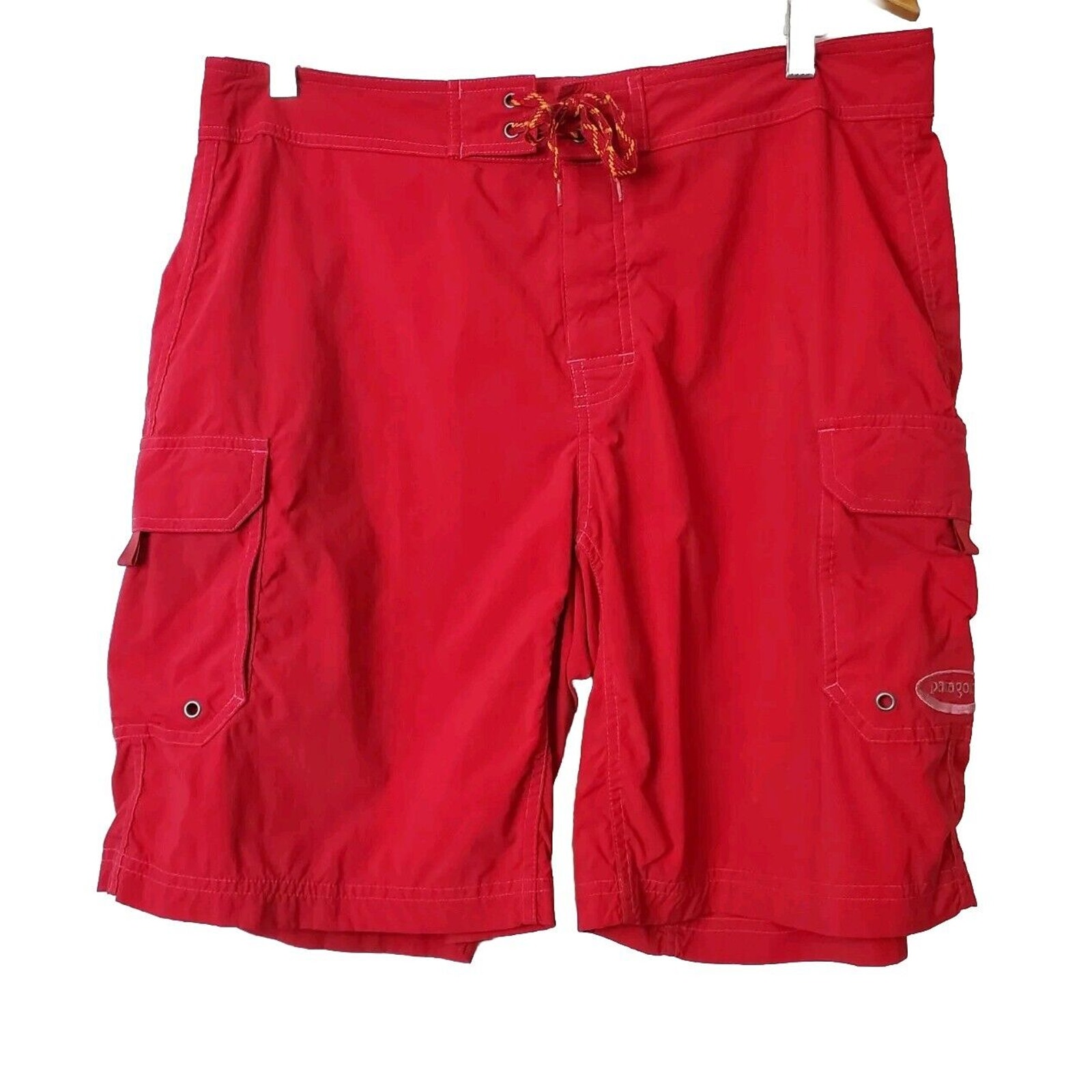 Patagonia Swim Trunks Mens 35 Red Board Shorts Pocket Surfing Swimwear